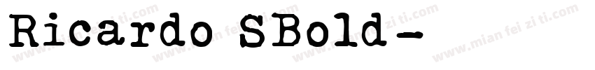 Ricardo SBold字体转换